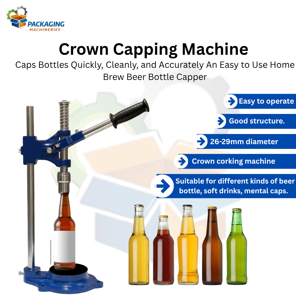 Crown Capping Machine for Bottles – Efficient Crown Cap Sealing Solution