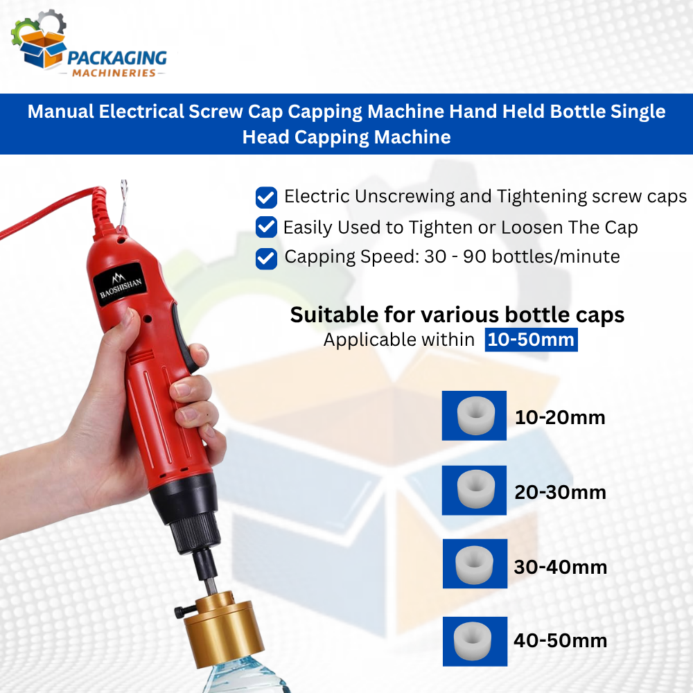 Electric Manual Capping Machine for Bottles – Easy Hand Operated Cap Sealing Device