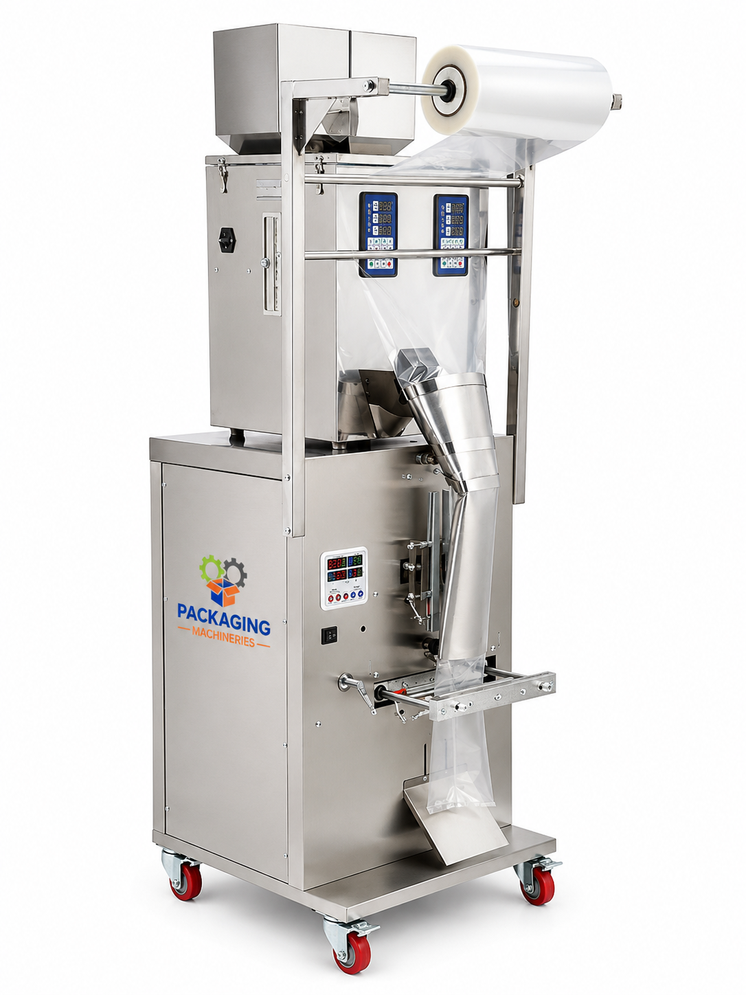 Automatic 1 to 100 Gram Dual Head Granule Packaging Machine – High-Speed Double Head Sachet Packing Machine