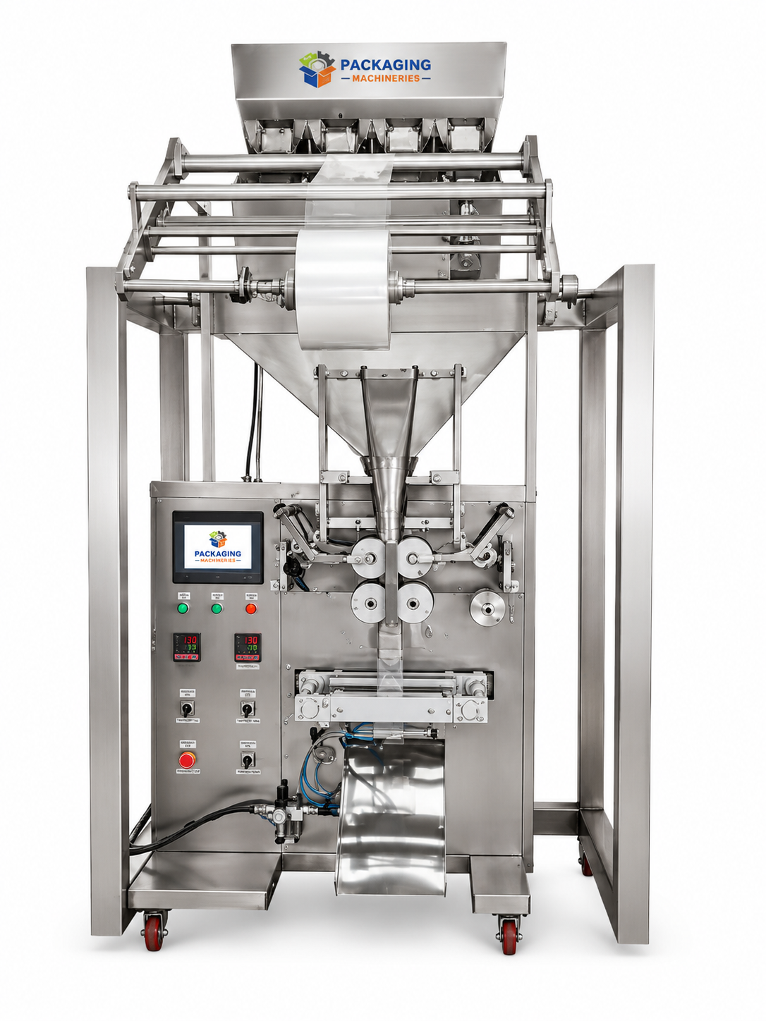 Automatic 1 to 100 Grams 4 Head Granule Packaging Machine – Ultra High-Speed Multi-Head Sachet Packing Machine for Sugar, Seeds & Spices